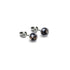 Obsidian | 925er Sterlingsilber | Mini-Glühwürmchen-Ohrstecker aus Glas